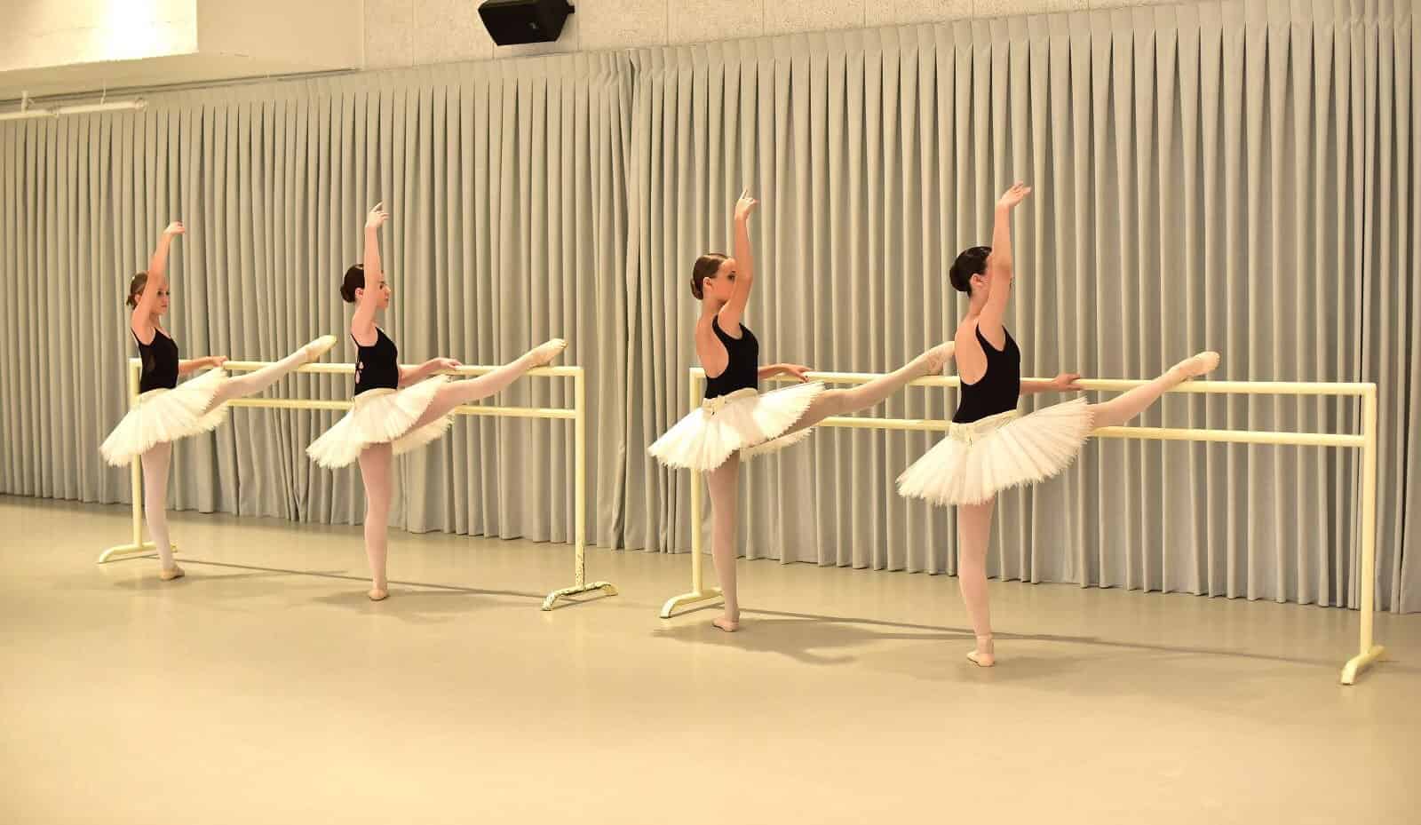 רקדניות בלרינות על בר נייד לבלט ברים ניידים של מג'יק פלור ברים ניידים איכותיים ויציבים.